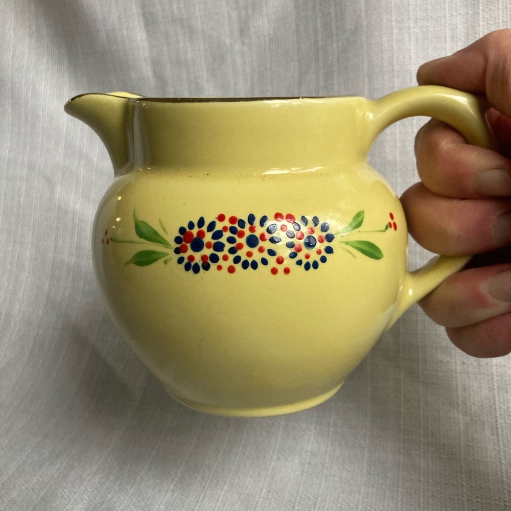 Vintage Dalton Hand Painted Yellow Creamer Pitcher!